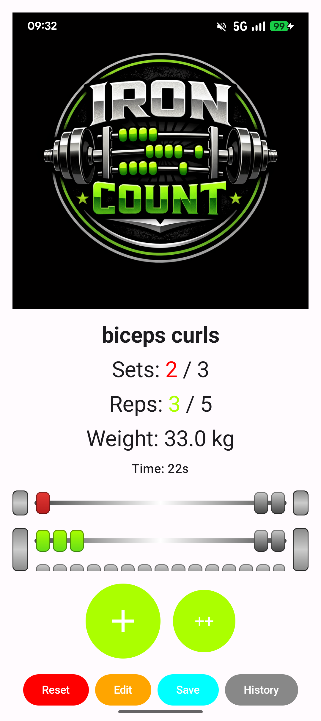 Exercise management fitness app